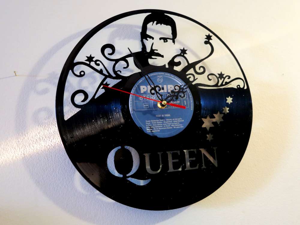 Queen at Wembley - 12" Vinyl Record Clock 1986 Freddie Mercury 